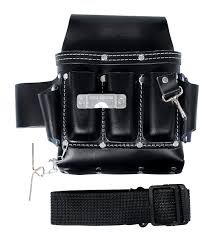 Estuche portaherramientas de cuero 7 compartimientos