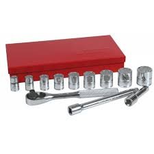 Juego de 13 dados y accesorios 3/8"