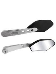 ESPEJO RETROVISOR UNIVERAL PARA MOTOCICLISMO PLATA.,