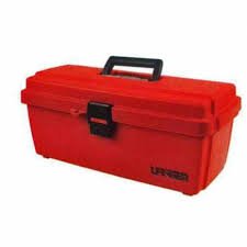 Caja portaherramientas plástica 36.8x19.1x13.3cm con broches plásticos