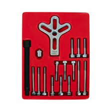 Juego de extractor automotriz tipo "pata de gallo" o "de volante" 17 piezas