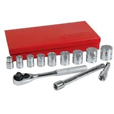 Juego de 13 dados y accesorios 3/8" 6 puntas