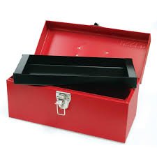 Caja portaherramientas metálica 36 x 16 x 17.5cm