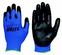 GUANTE DE NYLON CON  PALMA DE NITRILO RESISTENTE A LA ABRASION MEDIANO