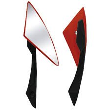 ESPEJO RETROVISOR UNIVERAL PARA MOTOCICLISMO ROJO,