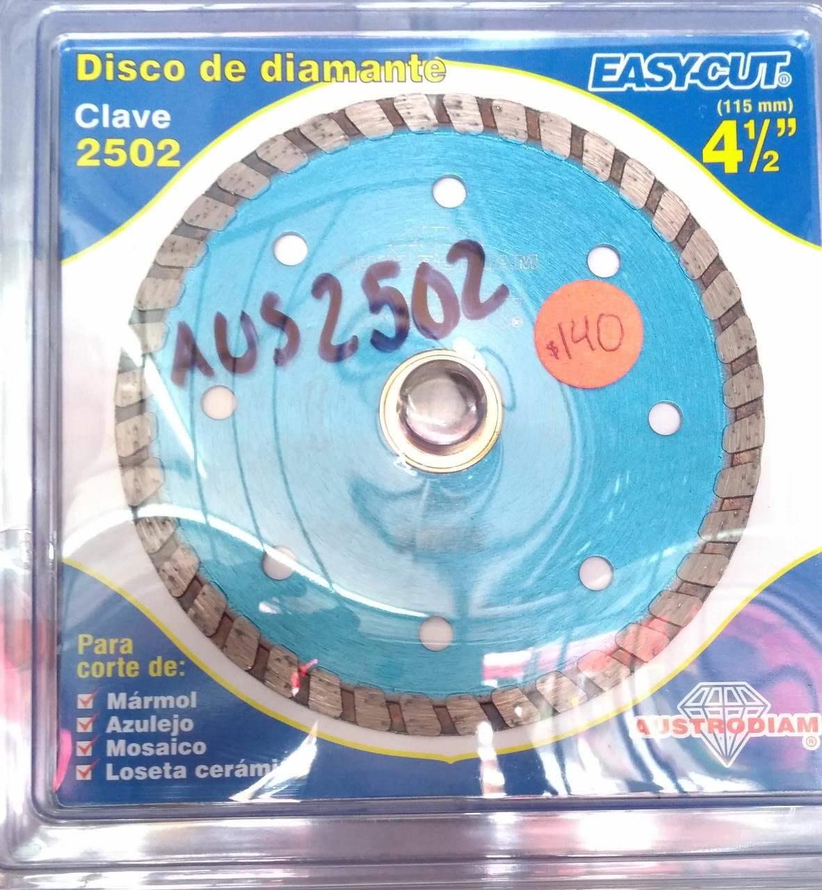 DISCO DIAMANTE 41/2"X7/8" TURBO MARMOL