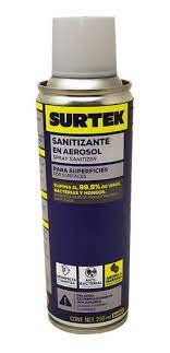 SANITIZANTE EN AEROSOL 250 ML.